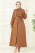 Bolero Detay Elbise Ferace 7010UZ662-MS Taba - Thumbnail