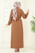 Bolero Detay Elbise Ferace 7010UZ662-MS Taba - Thumbnail