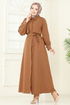 Bolero Detay Elbise Ferace 7010UZ662-MS Taba - Thumbnail