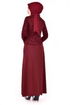 Bolero Dress Burgundy ASM2224 - Thumbnail