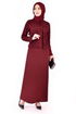 Bolero Dress Burgundy ASM2224 - Thumbnail