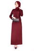 Bolero Dress Burgundy ASM2224 - Thumbnail