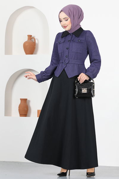 MSL - Bolero Kleid MSL2478 Dunkel Lila