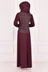 Bolerolu Dress Burgundy ASM2441 - Thumbnail