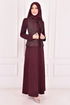 Bolerolu Dress Burgundy ASM2441 - Thumbnail