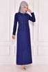 Bolerolu Elbise Saks ASM23790 - Thumbnail