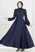 Boncuk İşlemeli Saten Abiye 5691EDF311-MS Laci - Thumbnail