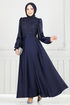 Boncuk İşlemeli Saten Abiye 5691EDF311-MS Laci - Thumbnail