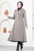 Boutonné Cachet Manteau LM 5455 Gris - Thumbnail