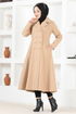 Boutonné Cachet Manteau LM 5455 Vison - Thumbnail