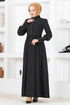 Boutonné Robe MM2655 Noir - Thumbnail