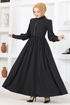 Boutonné Robe MM2655 Noir - Thumbnail