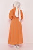 Boutonné Robe Orange FIN5530 - Thumbnail