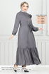 Broche Rosier Détaillé Robe Numéro de pièce 801OZR1047-M Anthracite - Thumbnail