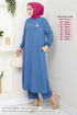 Broderie Détaillé Aérobie Équipe 9143PL940-L Indigo - Thumbnail