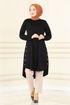 Button Detail Tunic MSL1179 Taba - Thumbnail