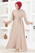 Buttoned Up Dress ASN114 Mink - Thumbnail