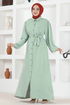 Buttoned Up Dress ASN114 Mint - Thumbnail