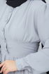 Buttoned Up Dress EFS545 Grey - Thumbnail
