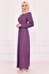 Buttoned Up Dress Lilac ASM21510 - Thumbnail