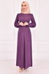 Buttoned Up Dress Lilac ASM21510 - Thumbnail