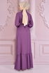 Buttoned Up Dress Lilac NEV14834 - Thumbnail