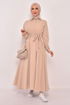 Buttoned Up Dress Mink END5530 - Thumbnail