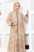 Buttoned Up Dress MSL1130 Mink - Thumbnail