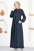 Buttoned Up Dress MSL14321 Navy blue - Thumbnail