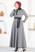 Buttoned Up Dress MSL9048 Black - Thumbnail