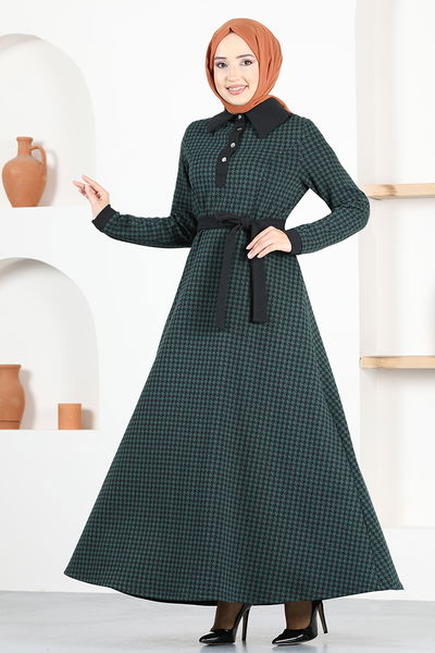 MSL - Buttoned Up Dress MSL9048 Emerald - 330221