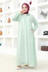 Buttoned Up Dress PLX0107 Green - Thumbnail