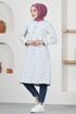 Buttoned Up Tunic MSL1168 Baby Blue - Thumbnail