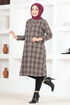 Buttoned Up Tunic MSL1168 Damson - Thumbnail