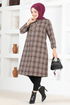 Buttoned Up Tunic MSL1168 Damson - Thumbnail