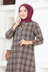 Buttoned Up Tunic MSL1168 Damson - Thumbnail