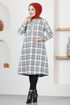 Buttoned Up Tunic MSL1168 Grey - Thumbnail