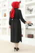 Buttoned Up Tunic MSL3056 Black - Thumbnail