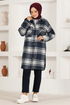 Buttoned Up Tunic PLV3520 Navy blue - Thumbnail