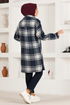 Buttoned Up Tunic PLV3520 Navy blue - Thumbnail