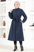 Cachet Manteau FIN5548 Bleu marine - Thumbnail