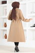 Cachet Manteau FIN5548 Café au Lait - Thumbnail