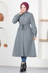 Cachet Manteau FIN5548 Sombre Gris - Thumbnail