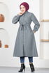 Cachet Manteau FIN5548 Sombre Gris - Thumbnail