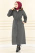 Cachet Manteau LM 5973 Anthracite - Thumbnail