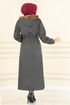 Cachet Manteau LM 5973 Anthracite - Thumbnail