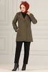 Cachet Manteau MSS5050 Kaki - Thumbnail