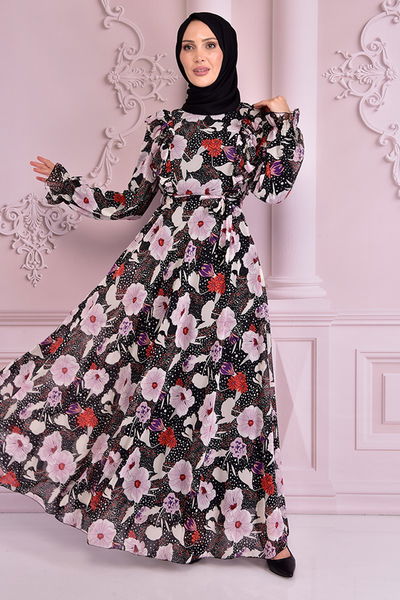 NEV - Calqué Robe Noir NEV14453