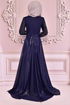 Cape Abendkleid Indigo ASM2445 - Thumbnail