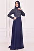 Cape Abendkleid Indigo ASM2450 - Thumbnail